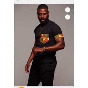 D’iyanu Seun Men's African Print T-Shirt with pocket